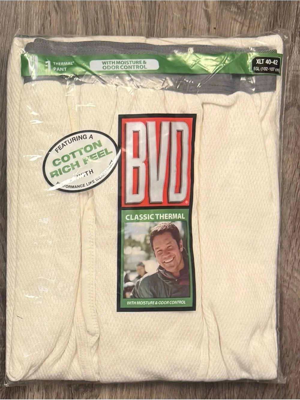NOS BVD Classic Thermal Pants Men's XLT 40-42 Waffle Knit Long Johns Underwear